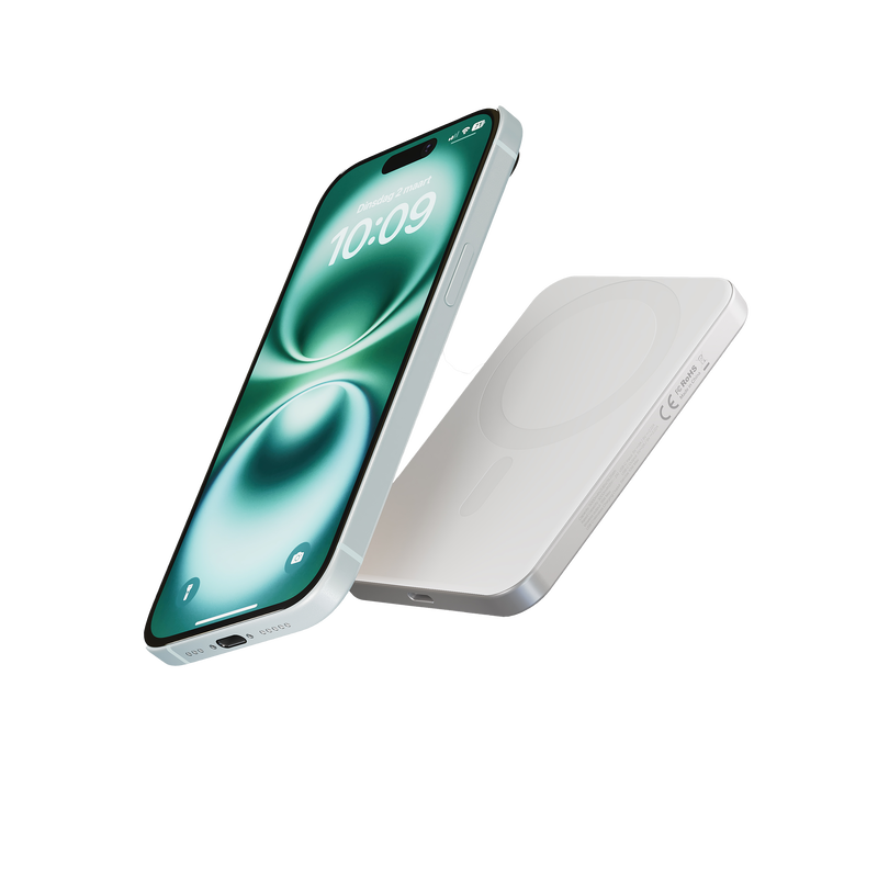 product image 1 - Zens Qi2 Batterie Externe Slim Aluminium Powerbank Qi2 5k mAh